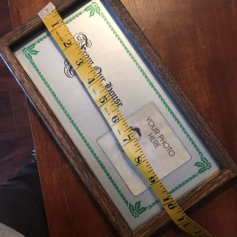 New VTG Christmas Frame Holds 3”X3” Photo